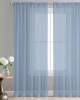Long vintage windows living rooms sheer transparent tissue curtains